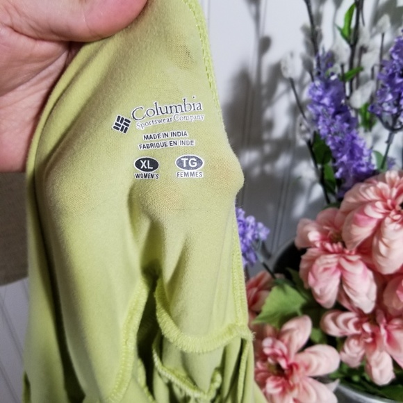 | columbia | lime green causal double v dress - Picture 6 of 7